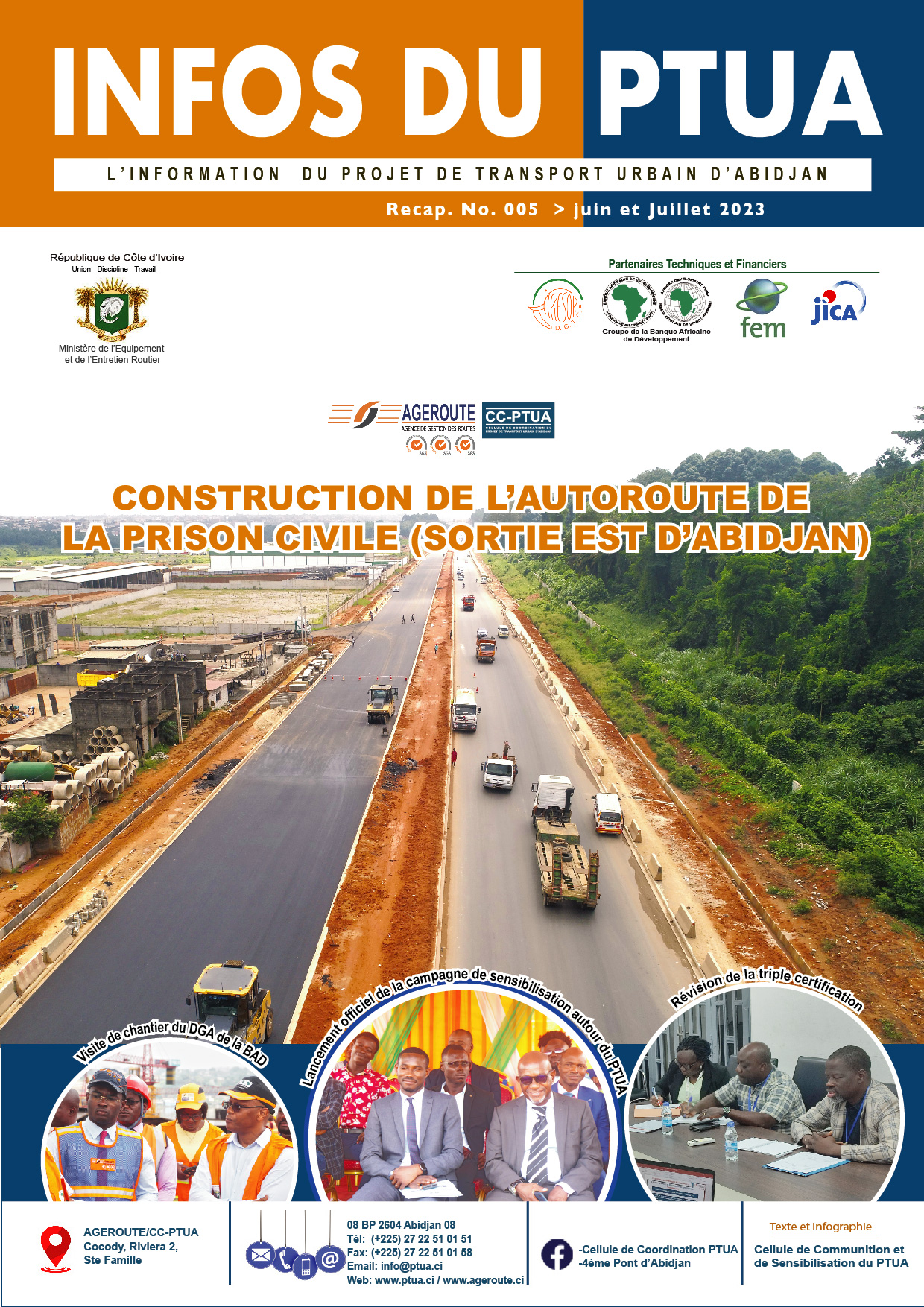 L'information du Projet de Transport Urbain d'Abidjan N°005